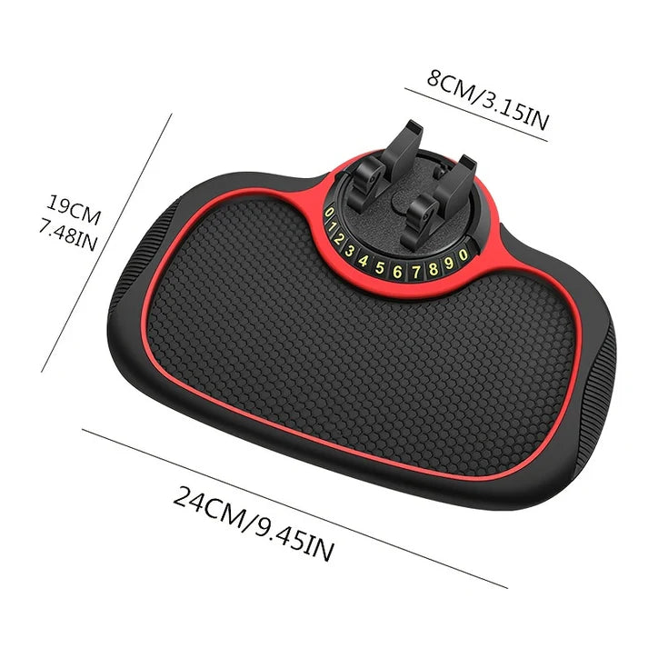 🚗 360° Rotating Car Phone Mount 📱 | Anti-Slip Silicone Dashboard Holder | Universal & Multi-Functional 🌟