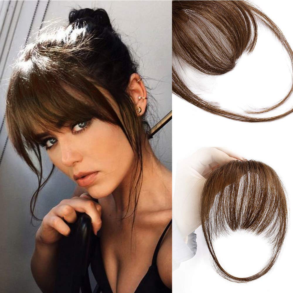 🎀Last Day 49% OFF🎀Clip In Bangs Human Hair Extensions Air Bangs