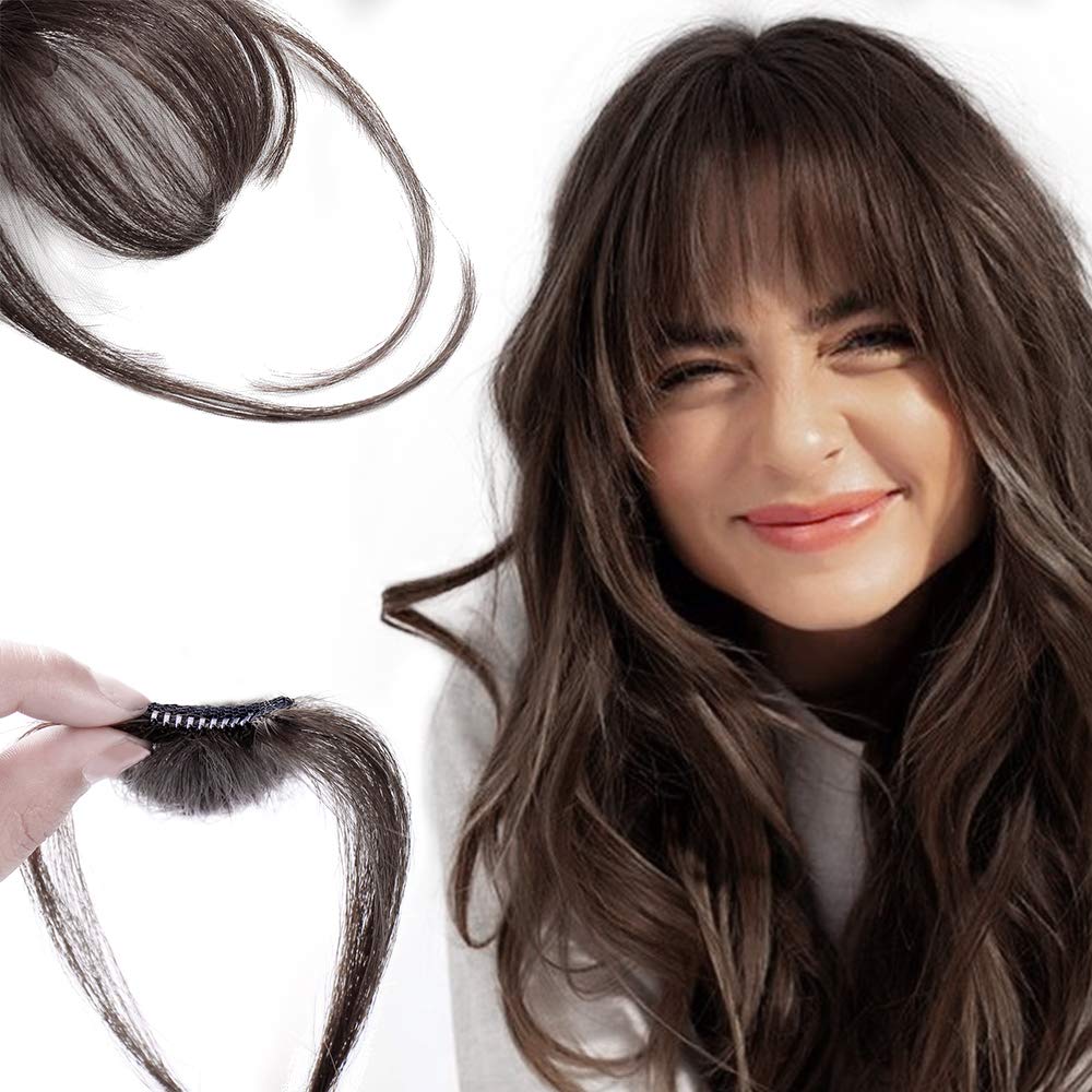 🎀Last Day 49% OFF🎀Clip In Bangs Human Hair Extensions Air Bangs