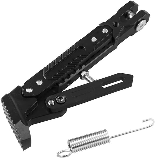 🏍️ Aluminum Adjustable Motorcycle Kickstand | Universal Scooter Side Stand 🚦🔧