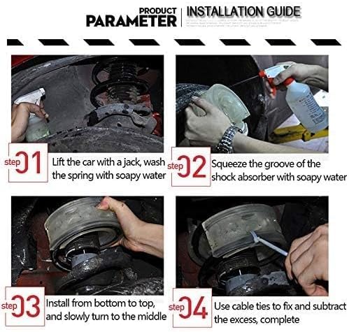🚗🛡️ 2PCS Universal Car Shock Absorber Buffers | Spring-Type Rubber Bumper Rings – Type A/B/C/D/E/F 🧰✨