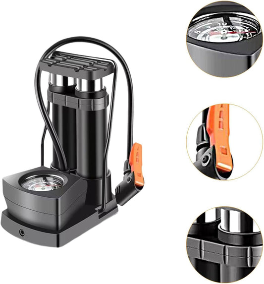 🦶💨 Foot-operated air pump | Portable high-pressure air pump, suitable for bicycles, motorcycles, cars, balls, etc.! 🚴‍♂️⚽