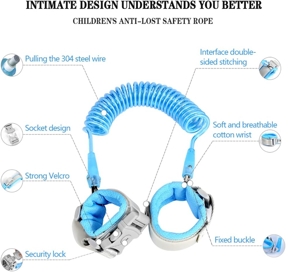 🧒👨‍👩‍👦 Anti-Lost Safety Bracelet for Kids | Child Wrist Leash for Walking, Travel & Crowds ✨🛡️