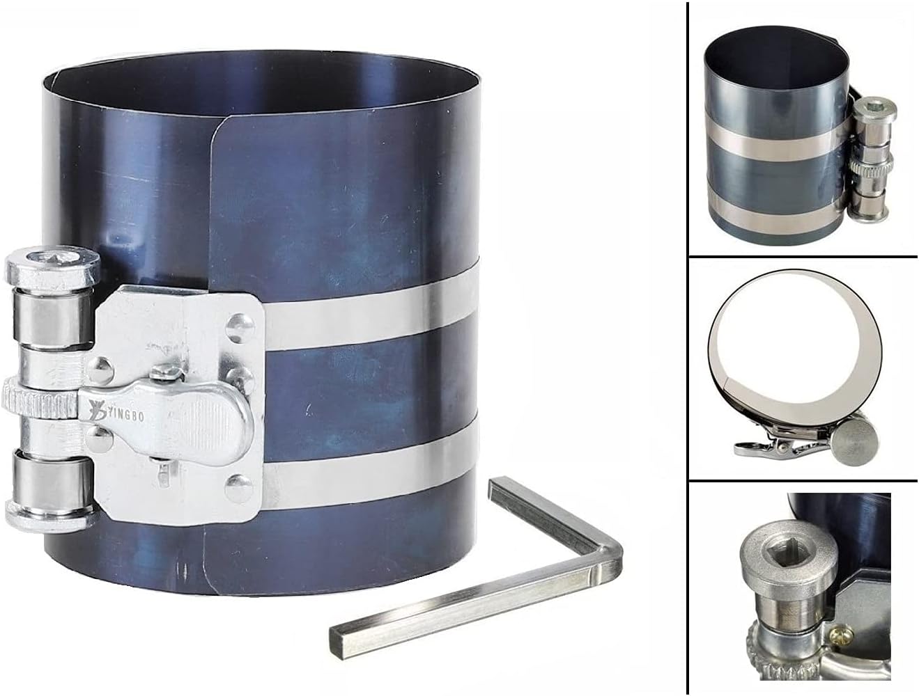 🔧 Piston Ring Compressor Tool Set 🚗 | Engine Piston Ring Installer Kit with Adjustable Locking Pliers for Car Repair 🛠️