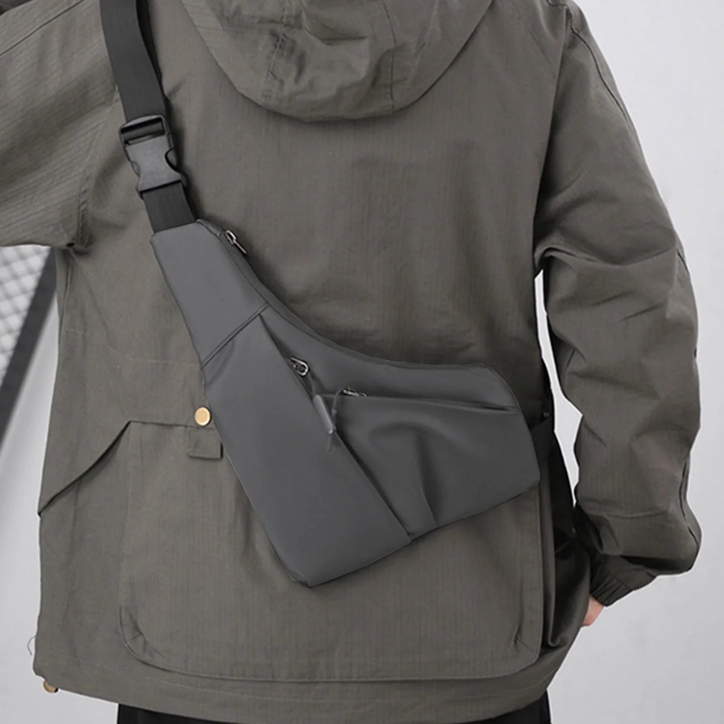 🎽 Waterproof Chest Belt Bag | Adjustable Running Fanny Pack 📱🎒 | Compact Triangle Chest Phone Holder with Shoulder Straps for Jogging & Travel 🏃‍♂️✨