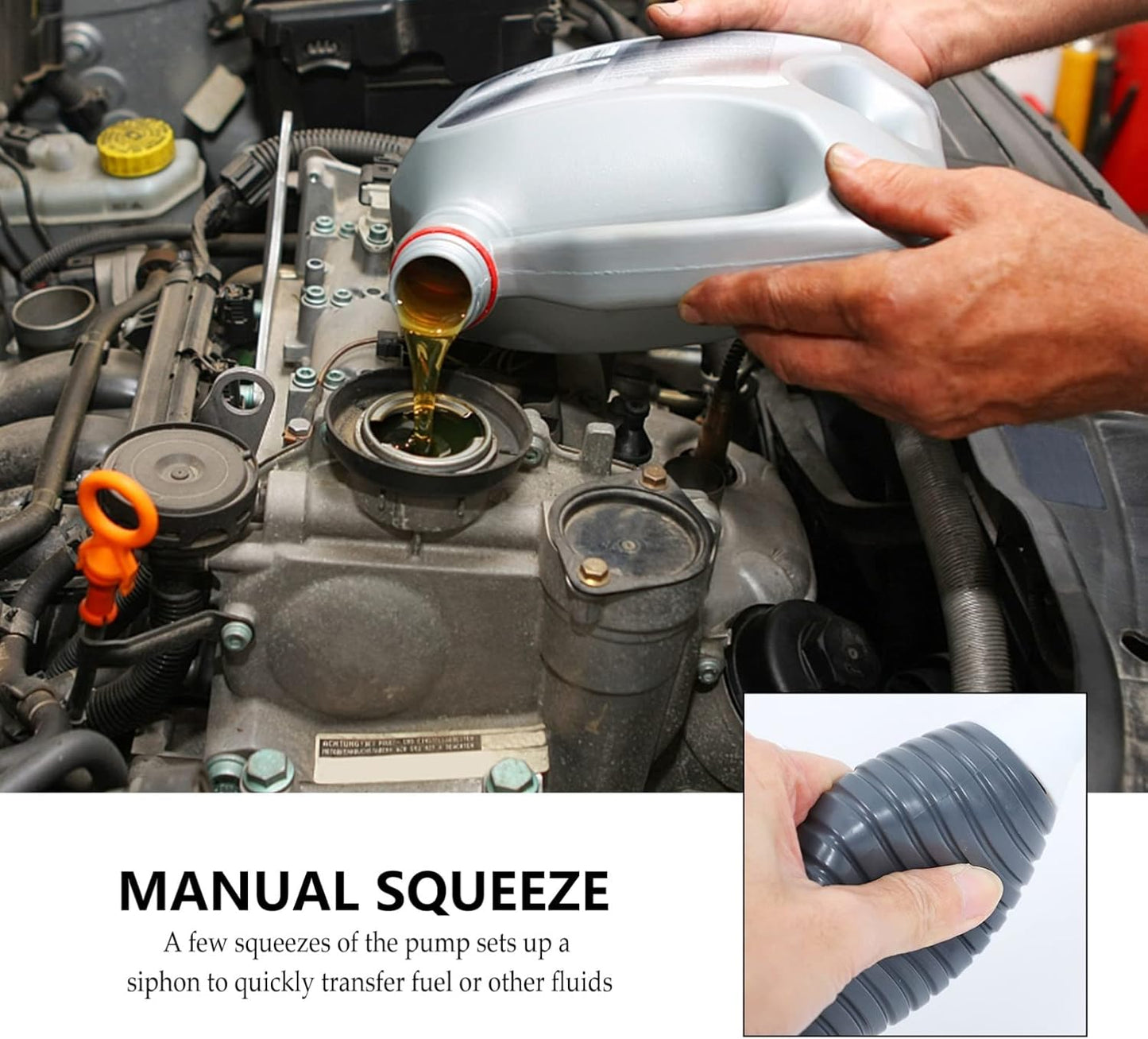 ⛽🚗 Fuel Transfer Siphon Pump Kit | Manual Suction Pipe + Hose – Easy Fuel & Liquid Transfer 💧🔧