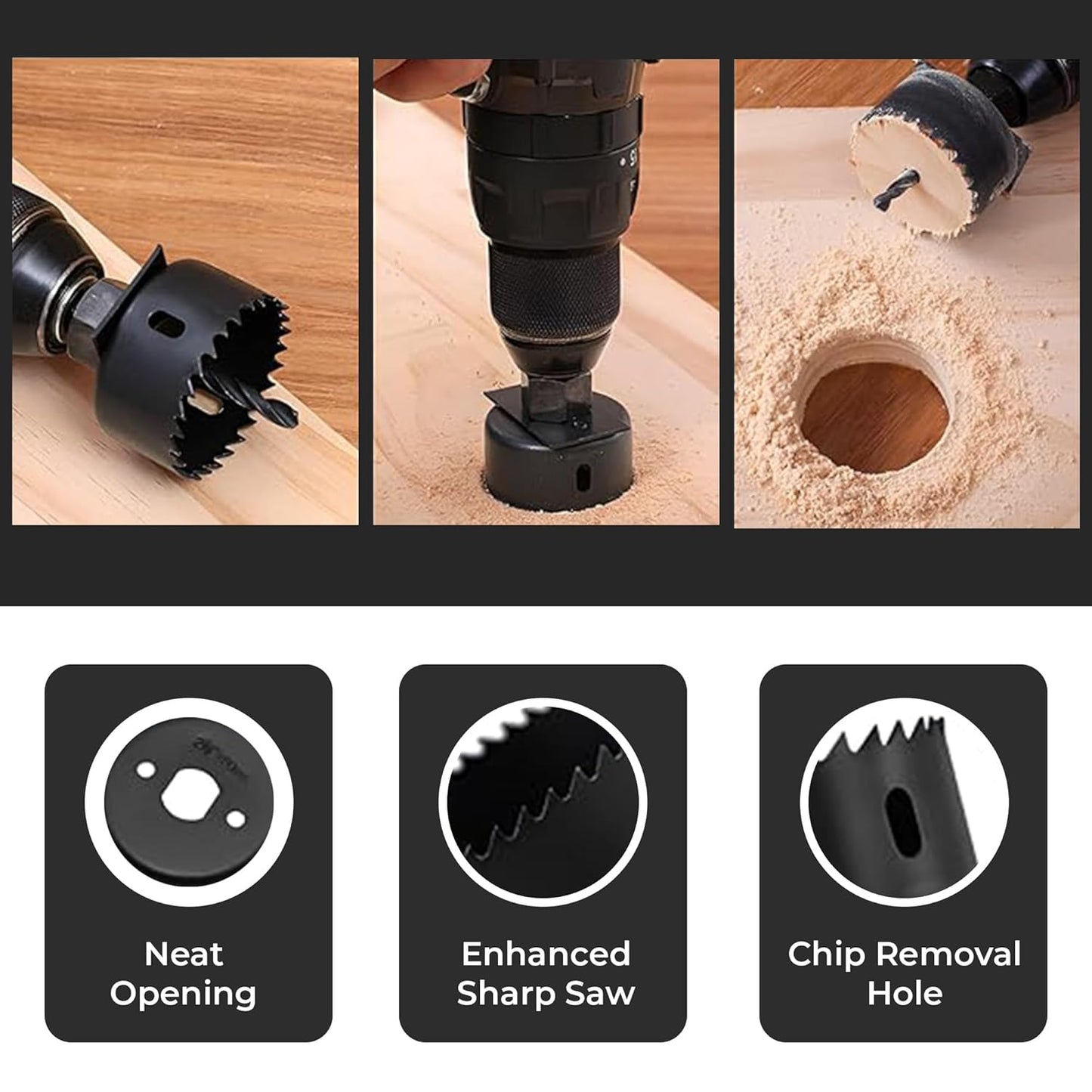 🔧 Woodworking Hole Saw Set 🪚 | Durable Drill Bit Cutter for DIY & Professional Projects