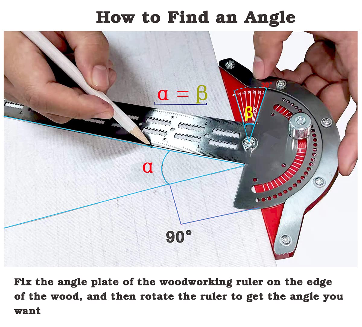 📐Protractor Angle Finder Kit | 🪵 Multifunction T-Square & Metal Ruler Set for Woodworking & DIY Projects 🔧✨