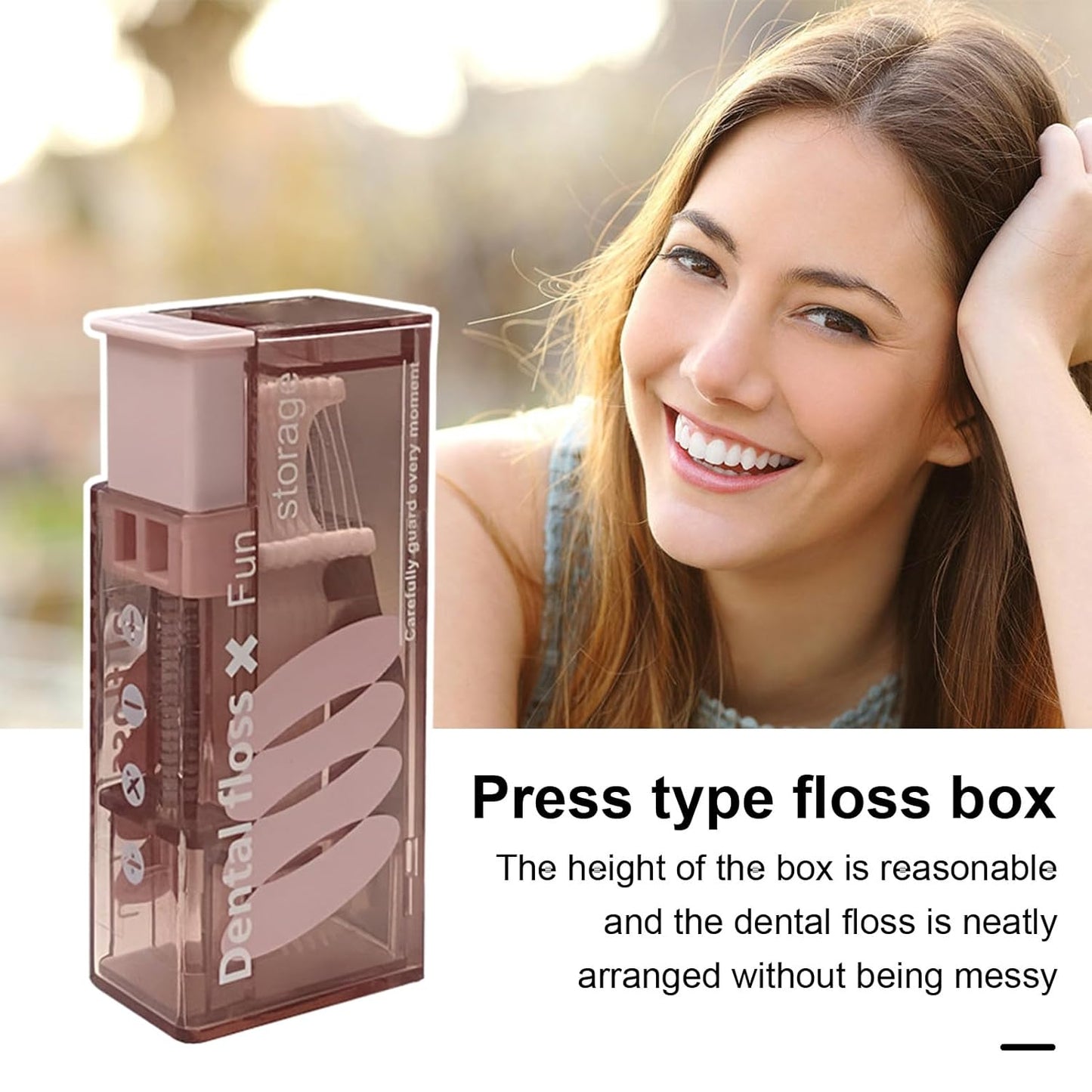 🦷 Portable Dental Floss Organizer 💼 | Safe, Odorless, Travel-Friendly Floss Pick Holder  🌸