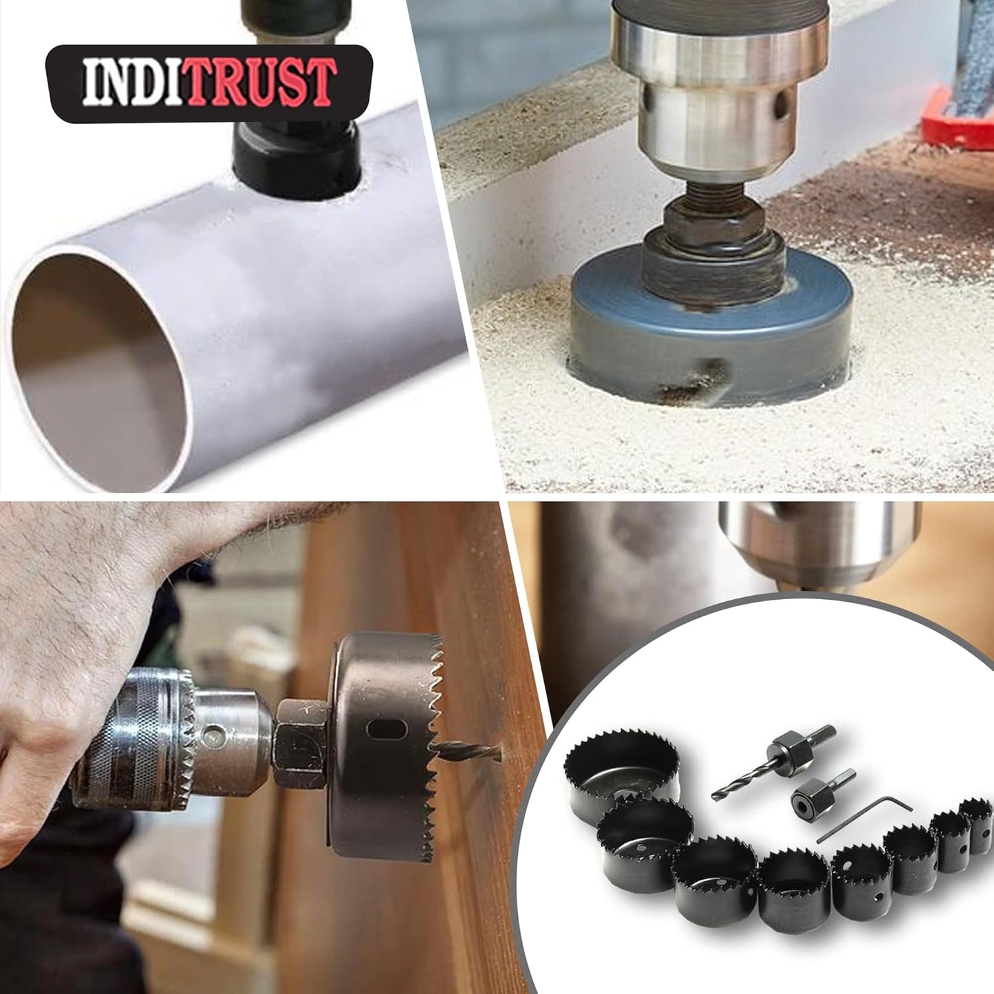 🔧 Woodworking Hole Saw Set 🪚 | Durable Drill Bit Cutter for DIY & Professional Projects