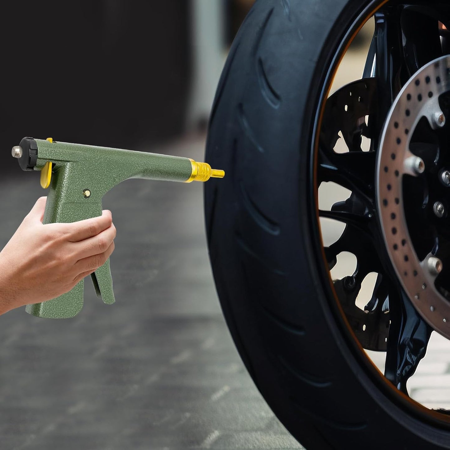 🔧 Mushroom Head Tire Repair Gun Kit | Tubeless Tire Puncture & Leak Fix Tool for Cars & Bikes 🛞💥