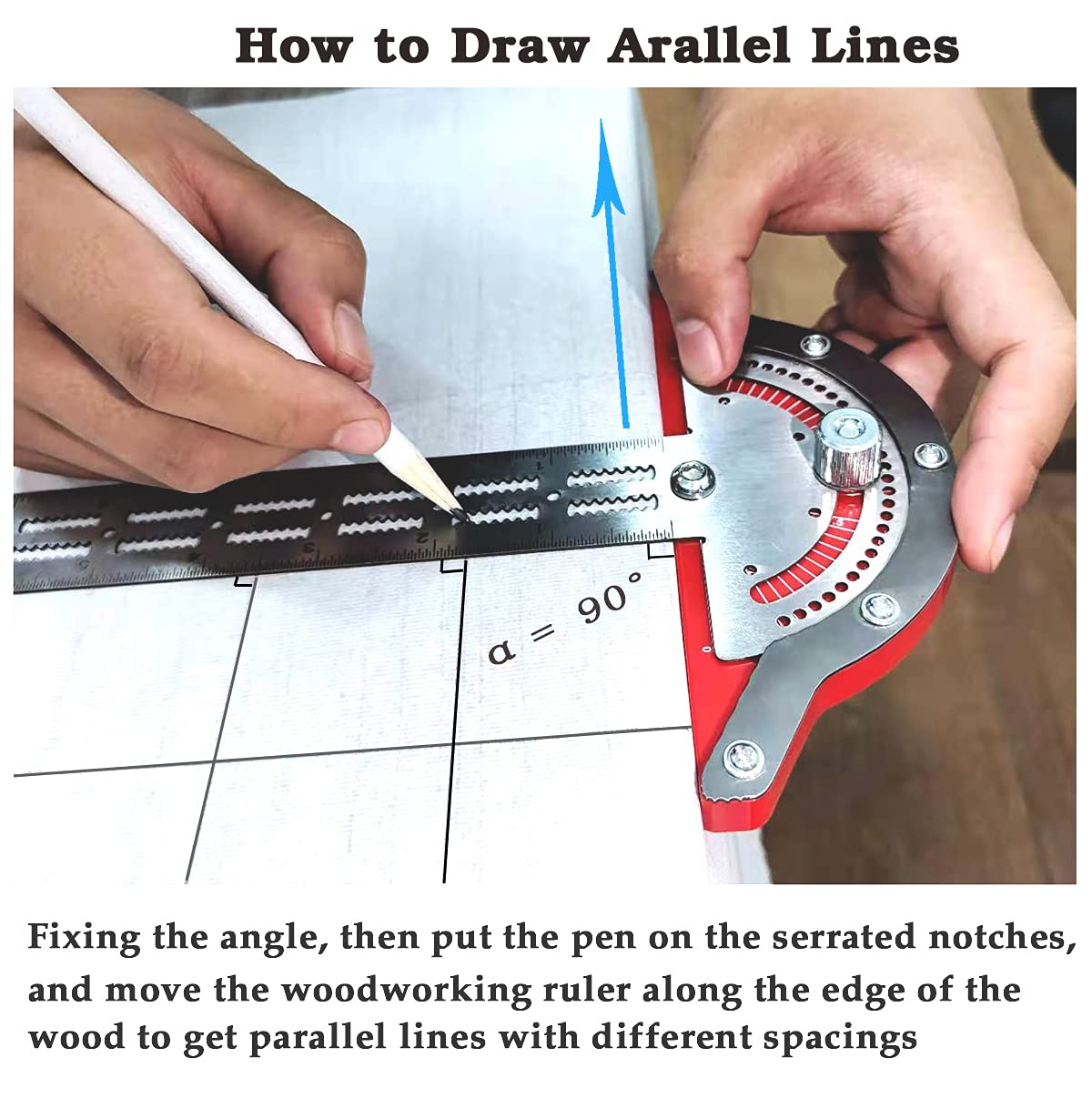 📐Protractor Angle Finder Kit | 🪵 Multifunction T-Square & Metal Ruler Set for Woodworking & DIY Projects 🔧✨
