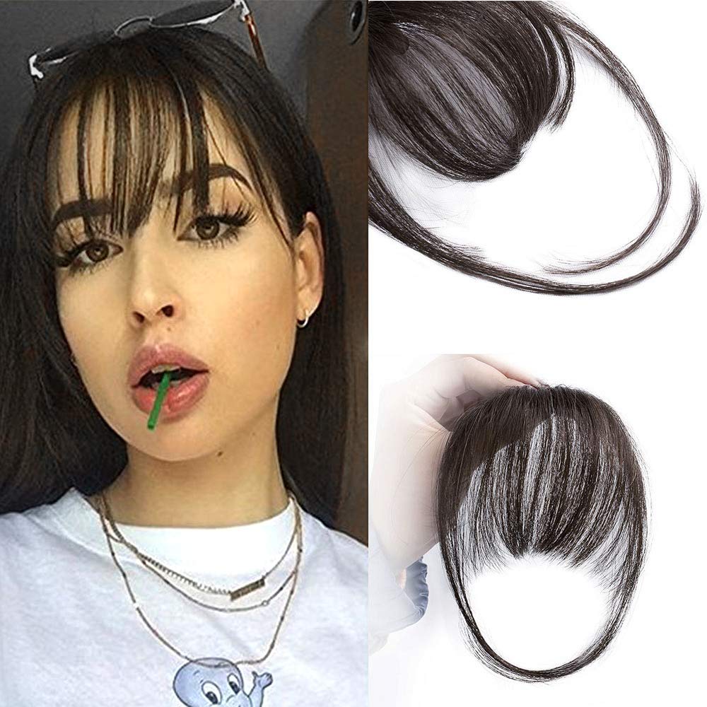 🎀Last Day 49% OFF🎀Clip In Bangs Human Hair Extensions Air Bangs