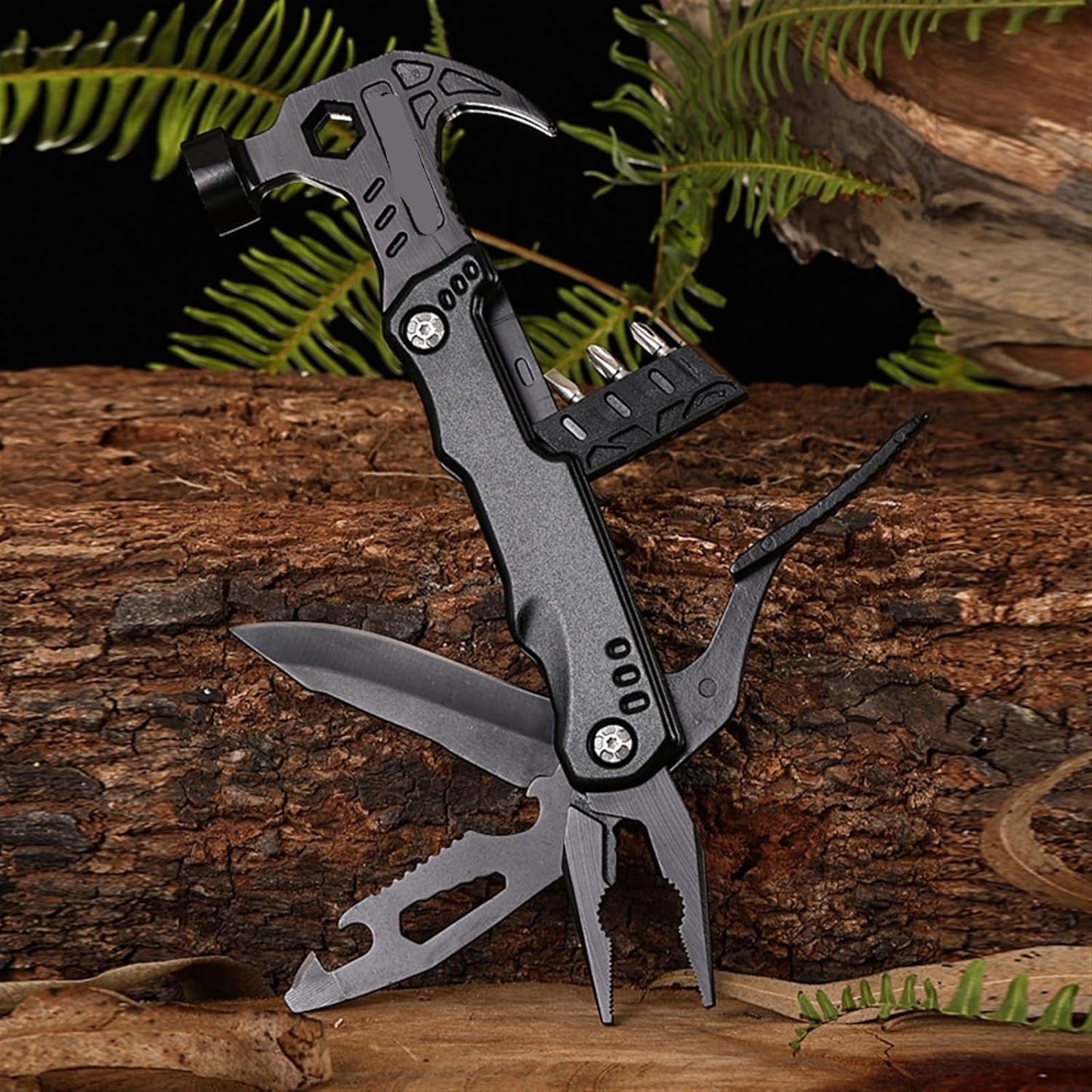 🛠️🌄 Martillo Multifuncional con Alicates – Herramienta Todo en Uno para Aventura y Hogar 🔧🎒