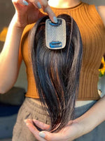💥Don't Miss it / 100% Pure Natural Human Hair Extensions Thickened Hair Topper  ⭐