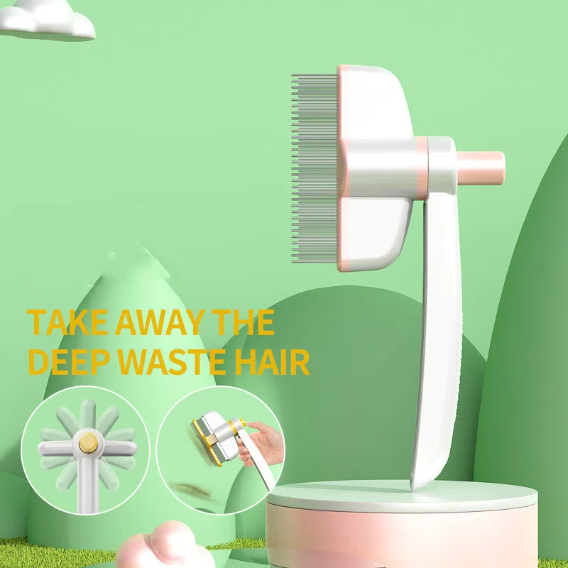 🐾 2025 Upgraded Cat & Dog Grooming Comb 🐶🐱 Say goodbye to fur mess & hello to happy pets! 🎉