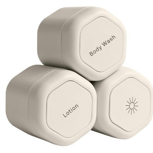 🌍✈️ Your Perfect Travel Companion |【3 Pieces Set】Magnetic Travel Container 🧴🚫