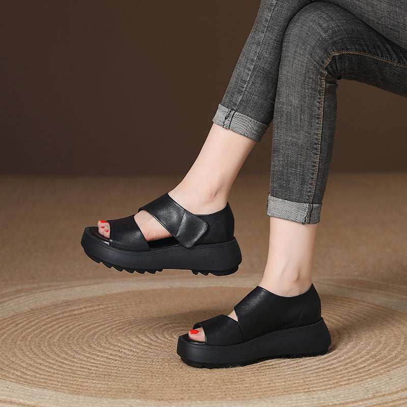 Women's Retro Thick Sole Velcro Sandals✨