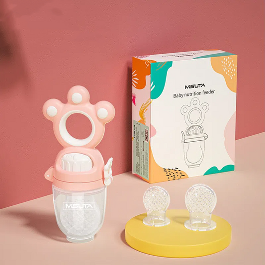 👶 Baby Fruit Feeder Pacifier 🍓 | 3 Size Mesh Silicone Bags for Safe & Fun Self-Feeding 🍼🧡