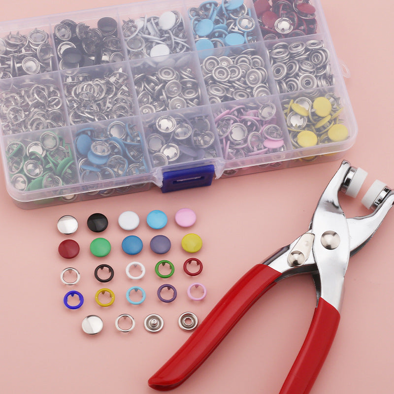 🧰 Metal Snap Button Tool Kit 🪡 | DIY Rivet Fastener Set for Clothes, Bags, Leather & Crafts 👜👖