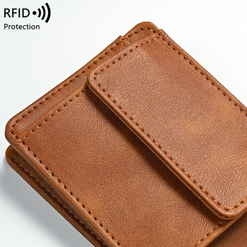 🧔💼 Men's Slim Leather Wallet with Belt Clip | Ultra-Thin Cash & Card Holder 👌💳