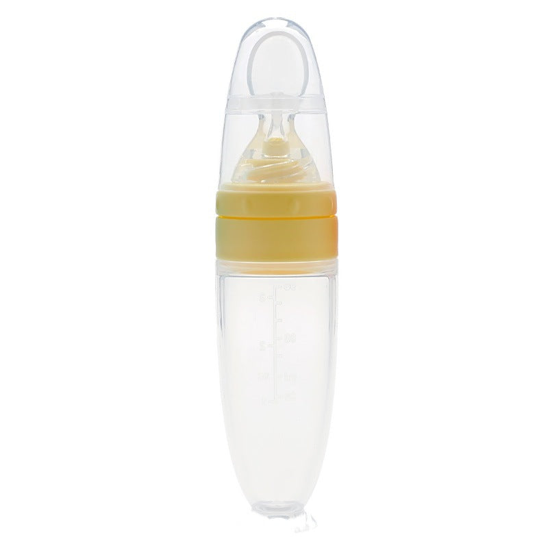 👶🍼 Feeding Spoon with Bottle | Soft Silicone Baby Spoon – Easy, Mess-Free Feeding! ✨