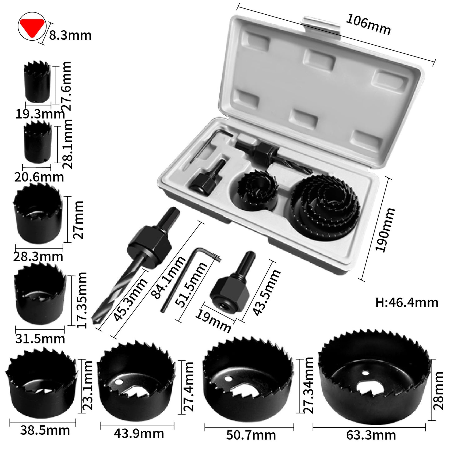 🔧 Woodworking Hole Saw Set 🪚 | Durable Drill Bit Cutter for DIY & Professional Projects
