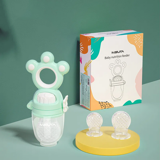 👶 Baby Fruit Feeder Pacifier 🍓 | 3 Size Mesh Silicone Bags for Safe & Fun Self-Feeding 🍼🧡