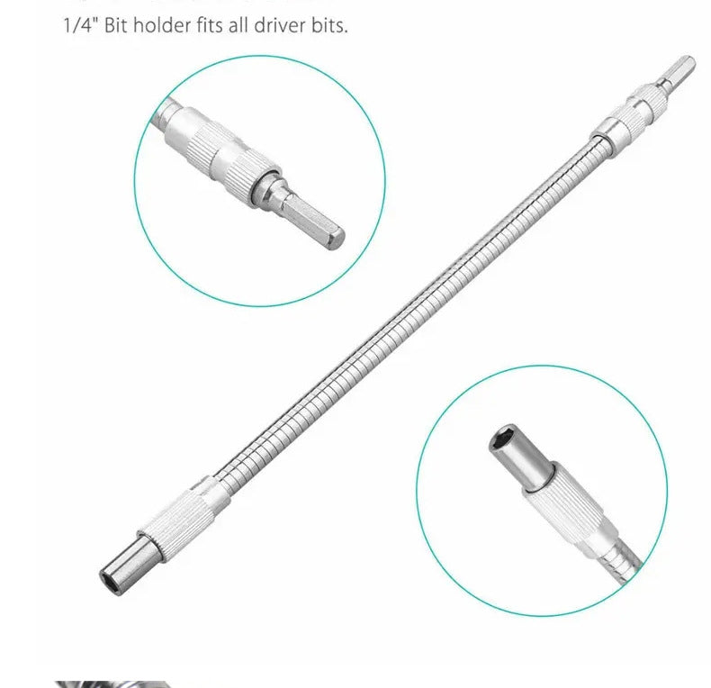🔧✨ Flexible Drill Bit Extension – Perfect for Tight Spaces & Precision Work! 💪