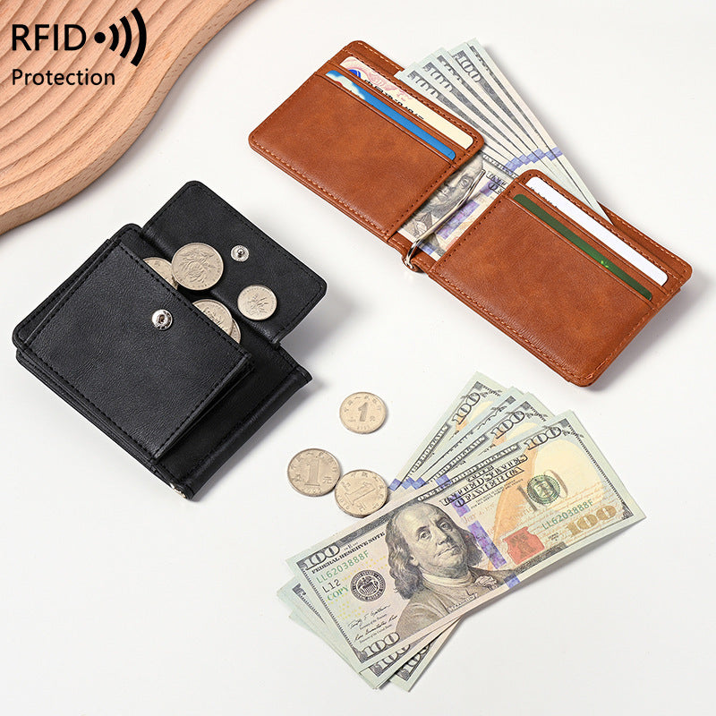 🧔💼 Men's Slim Leather Wallet with Belt Clip | Ultra-Thin Cash & Card Holder 👌💳