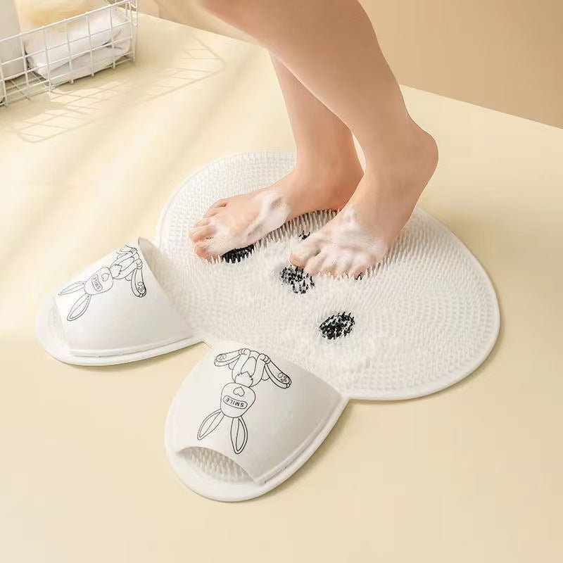 🐰 Extra-Large Bunny Shower Mat 🚿 | Non-Slip Silicone Bath Mat with Suction Cups – Safe & Cute for All Ages! 👶🧓