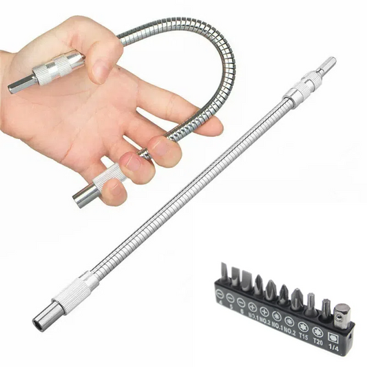 🔧✨ Flexible Drill Bit Extension – Perfect for Tight Spaces & Precision Work! 💪