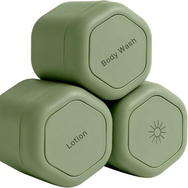 🌍✈️ Your Perfect Travel Companion |【3 Pieces Set】Magnetic Travel Container 🧴🚫