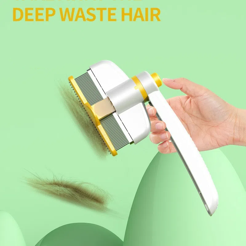 🐾 2025 Upgraded Cat & Dog Grooming Comb 🐶🐱 Say goodbye to fur mess & hello to happy pets! 🎉