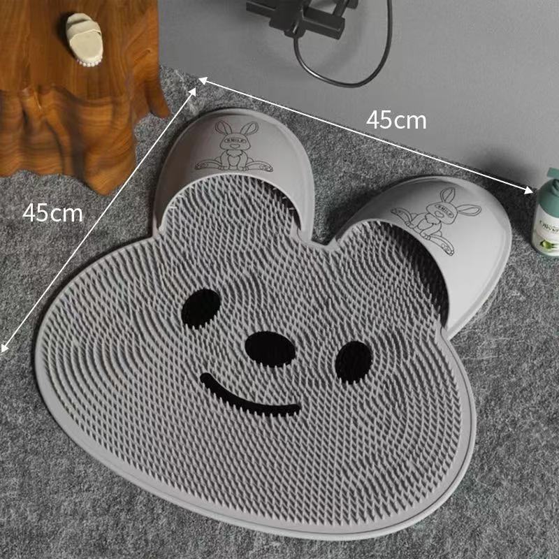 🐰 Extra-Large Bunny Shower Mat 🚿 | Non-Slip Silicone Bath Mat with Suction Cups – Safe & Cute for All Ages! 👶🧓