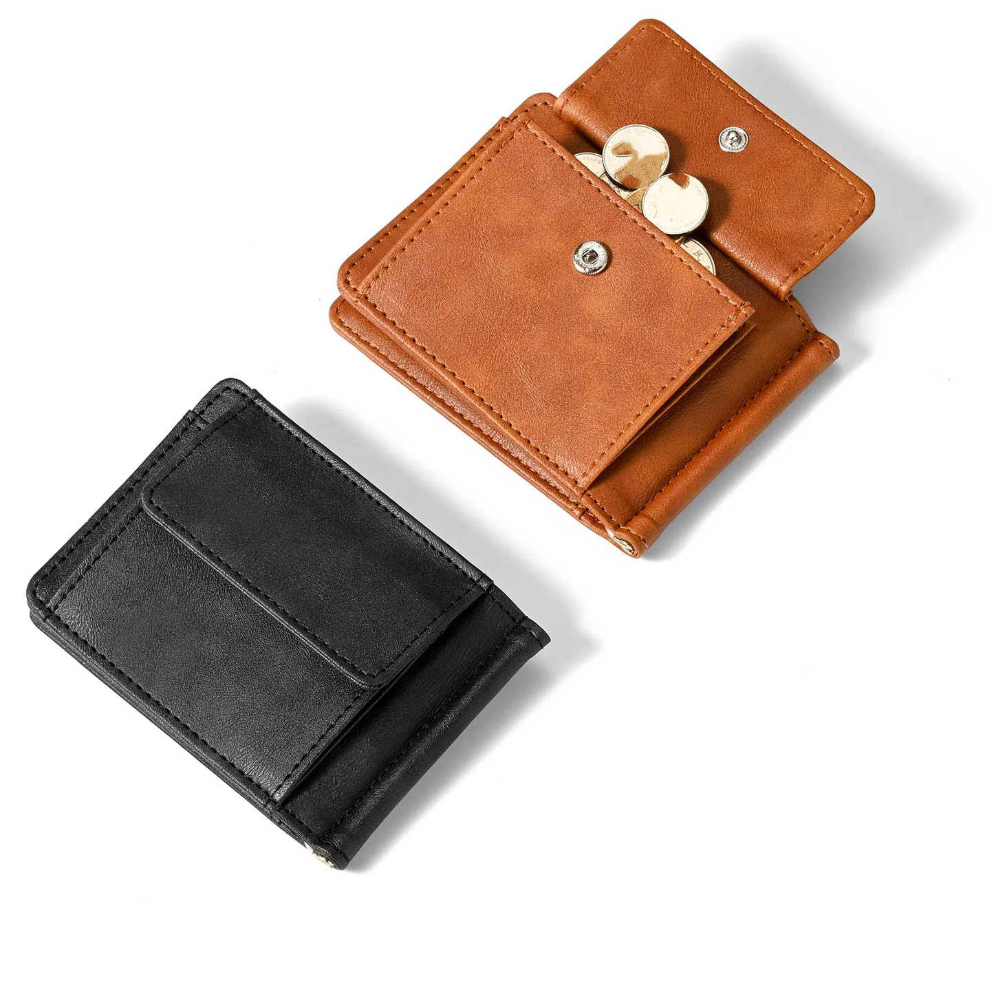 🧔💼 Men's Slim Leather Wallet with Belt Clip | Ultra-Thin Cash & Card Holder 👌💳