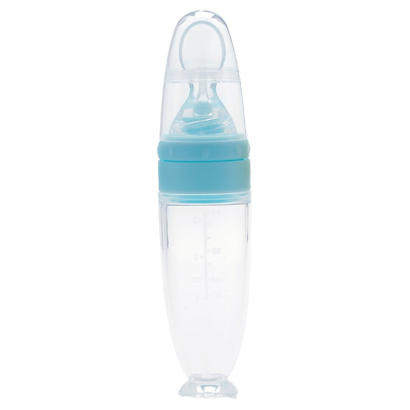 👶🍼 Feeding Spoon with Bottle | Soft Silicone Baby Spoon – Easy, Mess-Free Feeding! ✨