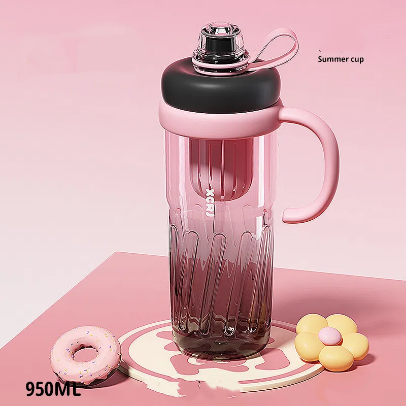 🥤 New Style Large Capacity Sports Straw Cup 💪🚴‍♂️ | Leak-Proof & Portable Hydration Bottle 🌈