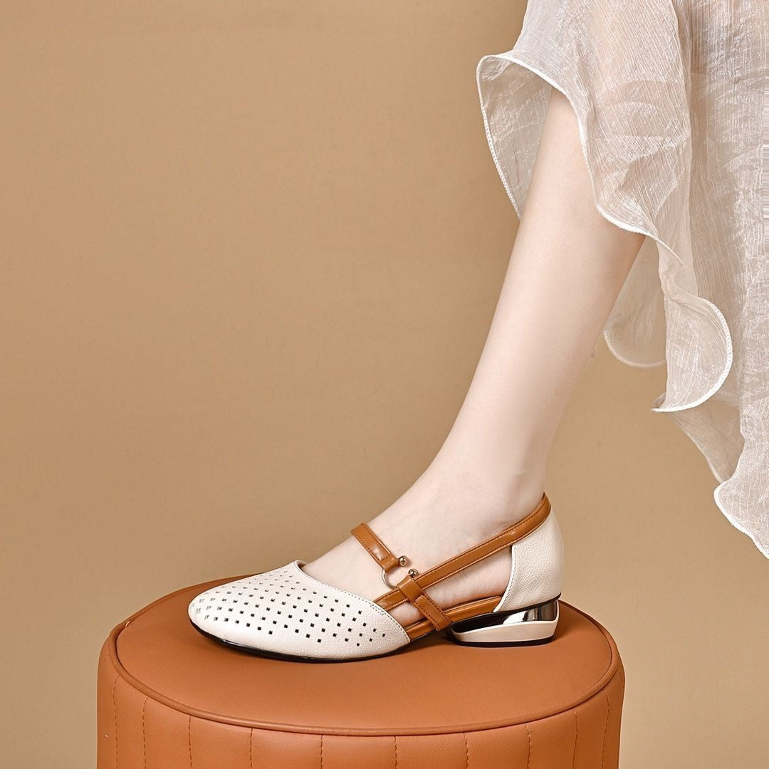 👡🎊Closed-Toe Low Heel Sandals with Soft Sole🎊