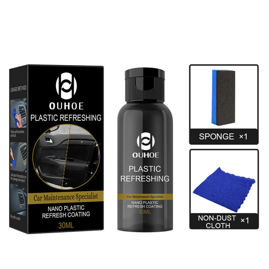 ✨ Car Plastic Revitalizing Coating 🚗 | Nano Refurbish Agent for Faded Trim & Plastic Parts 💥