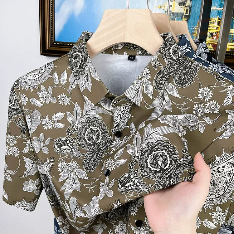 🌸 Stylish Floral Shirt 👕 | Casual, Lightweight & Perfect for Summer Vibes 🌞🌴