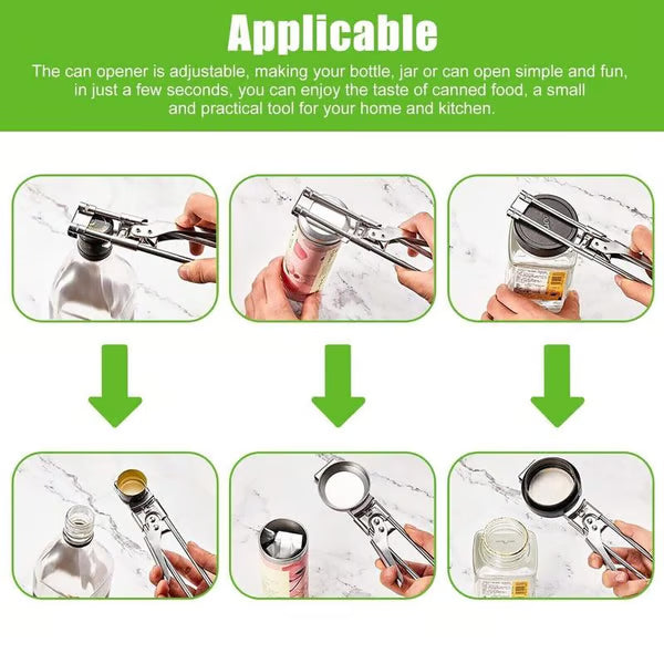💥 Open Any Jar with Zero Effort! 💪 | Adjustable Stainless Steel Jar Opener✨