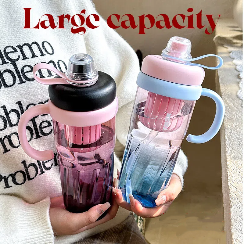 🥤 New Style Large Capacity Sports Straw Cup 💪🚴‍♂️ | Leak-Proof & Portable Hydration Bottle 🌈