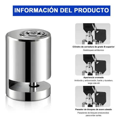 Motorcycle Anti-Theft Disc Brake Lock