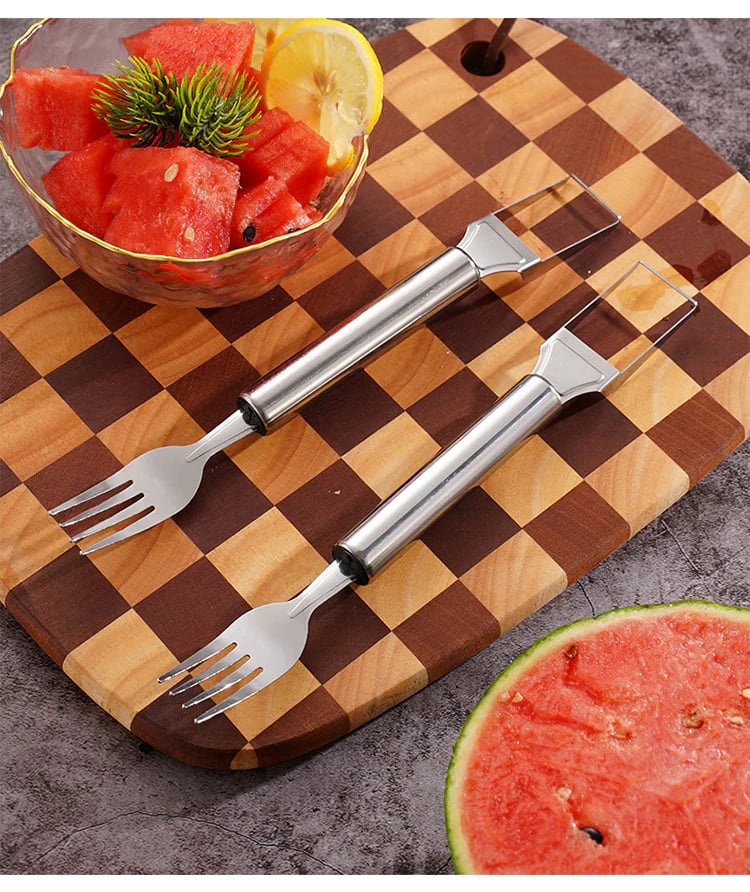 🍉 Effortless Fruit Prep-49% OFF-✨ 2-in-1 Fruit Cutter & Fork – For Quick and Easy Fruit Serving! 🍓