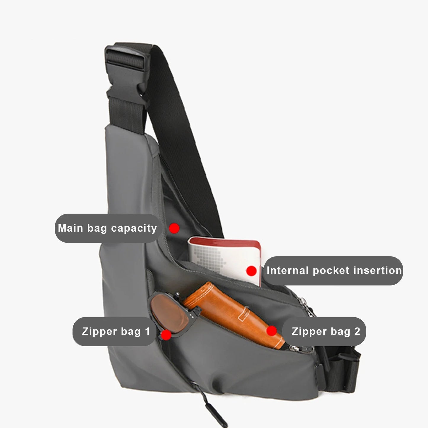 🎽 Waterproof Chest Belt Bag | Adjustable Running Fanny Pack 📱🎒 | Compact Triangle Chest Phone Holder with Shoulder Straps for Jogging & Travel 🏃‍♂️✨