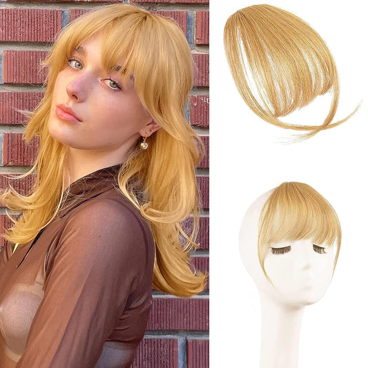 🎀Last Day 49% OFF🎀Clip In Bangs Human Hair Extensions Air Bangs