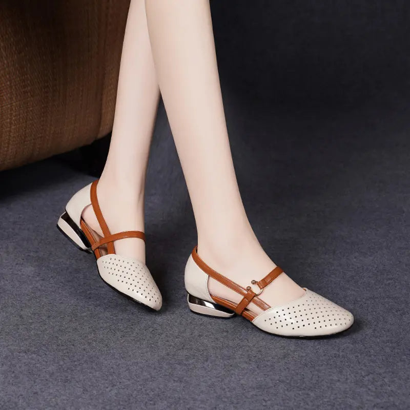 👡🎊Closed-Toe Low Heel Sandals with Soft Sole🎊