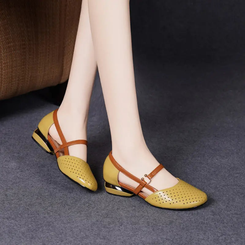 👡🎊Closed-Toe Low Heel Sandals with Soft Sole🎊