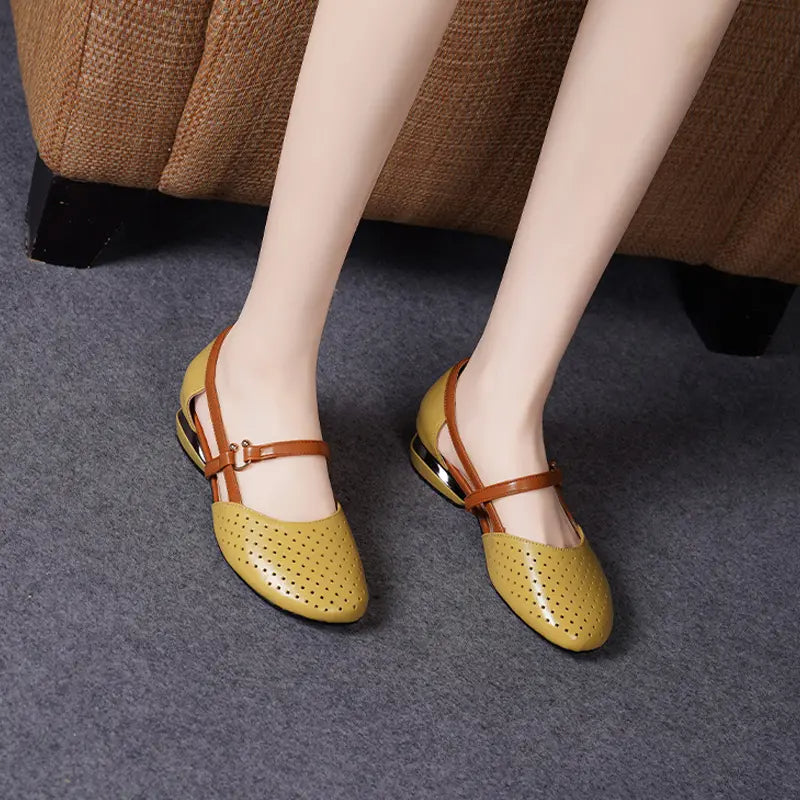 👡🎊Closed-Toe Low Heel Sandals with Soft Sole🎊